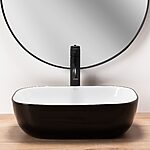 Umývadlo na dosku REA BELINDA - čierno-biele – Obrázok 3