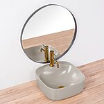 Umývadlo na dosku REA LUIZA 42 matné svetlo šedé – Obrázok 4