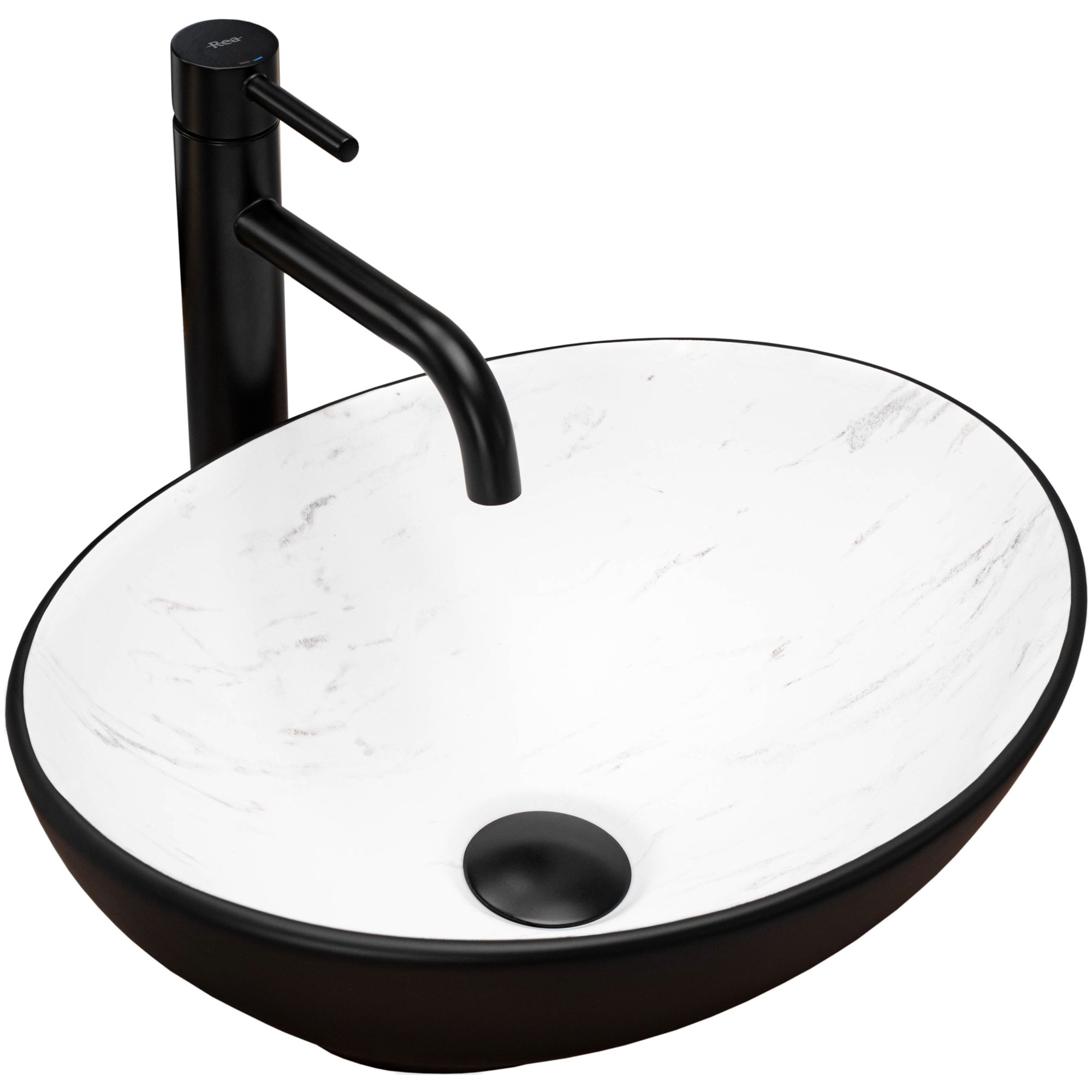 4a4b6c53f97916b22d0a9e664747e09a Umývadlo na dosku REA SOFIA Calala - matná čierna – Obrázok 1