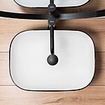 Umývadlo na dosku REA BELINDA - čierno-biele – Obrázok 4