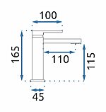 Umývadlová batéria REA VERSO - brúsené zlato, nízka – Obrázok 5