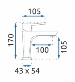 Umývadlová batéria REA RUSEL - zlatá, nízka – Obrázok 7