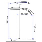 Umývadlová batéria REA FALCON 30 - čierna – Obrázok 6