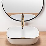 Umývadlo na dosku Rea Belinda Gold Edge – Obrázok 3