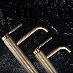 Umývadlová batéria REA Argon - brúsené zlato, nízka – Obrázok 4