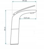 Umývadlový kohútik Rea Fabiene z bieleho zlata – Obrázok 4