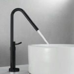 Umývadlová batéria REA MORIS - matná čierna, vysoká – Obrázok 2