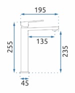 Umývadlová batéria REA LUPPO - čierna, vysoká – Obrázok 6
