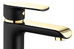 Umývadlová batéria REA BLOOM - čierna-zlatá, vysoká – Obrázok 3