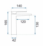 Umývadlová batéria REA PARKER Brush Gold Low – Obrázok 5