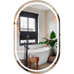 Zrkadlo LED OLL 60x90 cm Brush Gold