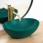 Umývadlo na dosku z keramiky SOFIA Green Mat Green – Obrázok 2