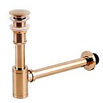 Umývadlový sifón Rea so zástrčkou klik-klak Rose Gold – Obrázok 2