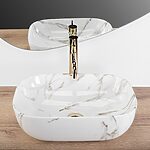 Umývadlo na dosku REA BELINDA Aiax - mramor – Obrázok 3