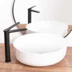 Umývadlová batéria CREEK - matná čierna, vysoká – Obrázok 4