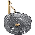 Umývadlo na dosku REA CRISTAL - čierne – Obrázok 5