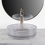 Umývadlo na dosku REA CRISTAL Light Grey – Obrázok 2