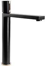 Umývadlová batéria REA ICON - čierno-zlatá, vysoká