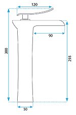 Umývadlová batéria REA Laguna antique - brúsené zlato, vysoká – Obrázok 7