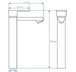Umývadlová batéria REA MAYSON - čierna, vysoká – Obrázok 4