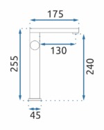 Umývadlová batéria REA TAP - matná čierna, vysoká – Obrázok 7