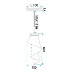 Zrkadlová lampa Závesné APP1765-1CP z ružového zlata – Obrázok 7