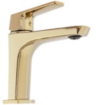 Umývadlová batéria REA RUSEL - zlatá, nízka – Obrázok 3