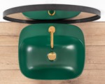 Umývadlo na dosku REA LUIZA 50 - matné zelené – Obrázok 5