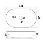 Umývadlo na dosku REA Vanda 61 – Obrázok 6