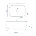 Umývadlo na dosku REA BELINDA Mini Black – Obrázok 6