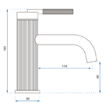 Umývadlová batéria REA Argon - zlato, Low – Obrázok 6