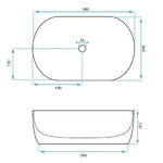 Umývadlo na dosku Rea AMELIA MINI STONE MATT – Obrázok 6
