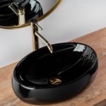 Umývadlo na dosku REA BELINDA - čierne – Obrázok 3