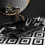 Umývadlo na dosku REA INFINITY - čierne + výpust – Obrázok 2