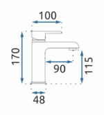 Umývadlová batéria REA BLOOM - zlatá, nízka – Obrázok 8