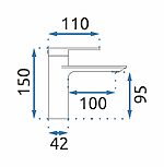 Umývadlová batéria REA STORM - matná čierna, nízka – Obrázok 8