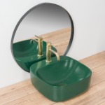 Umývadlo na dosku REA LUIZA 42 - matné zelené – Obrázok 2