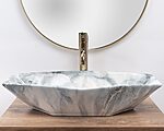 Umývadlo na dosku REA VEGAS - lesklá žula – Obrázok 2