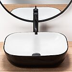 Umývadlo na dosku REA BELINDA - čierno-biele – Obrázok 2