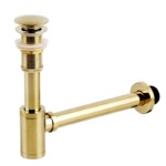 Umývadlový sifón Rea so zástrčkou klik-klak Gold – Obrázok 2