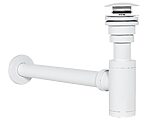 Umývadlový sifón s univerzálnym výpustom click-clack - biely – Obrázok 3