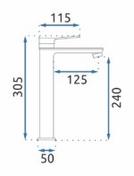 Umývadlová batéria REA VIRAL - matná čierna, vysoká – Obrázok 5