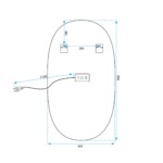 Zrkadlo LED OLL 60x90 cm Brush Gold – Obrázok 9