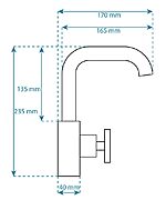 Umývadlová batéria REA VERTIGO SIDE - matná čierna – Obrázok 5