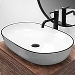 Umývadlo na dosku REA CLEO - čierny okraj – Obrázok 5