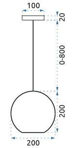 Zrkadlová sklenená závesná lampa s kryštálmi APP600-1CP – Obrázok 8