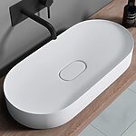 Umývadlo REA IRIS 71 CM White na dosku - konglomerát – Obrázok 5