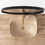 Umývadlo na dosku REA LUIZA 50 - matná béžová – Obrázok 5