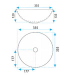 Umývadlo na dosku REA STELLA Aiax Shiny – Obrázok 6