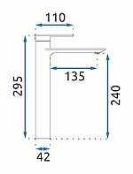 Umývadlová batéria REA VENETA Chrome High – Obrázok 4